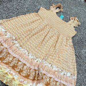 Maurices Yellow and Peach Textured Top